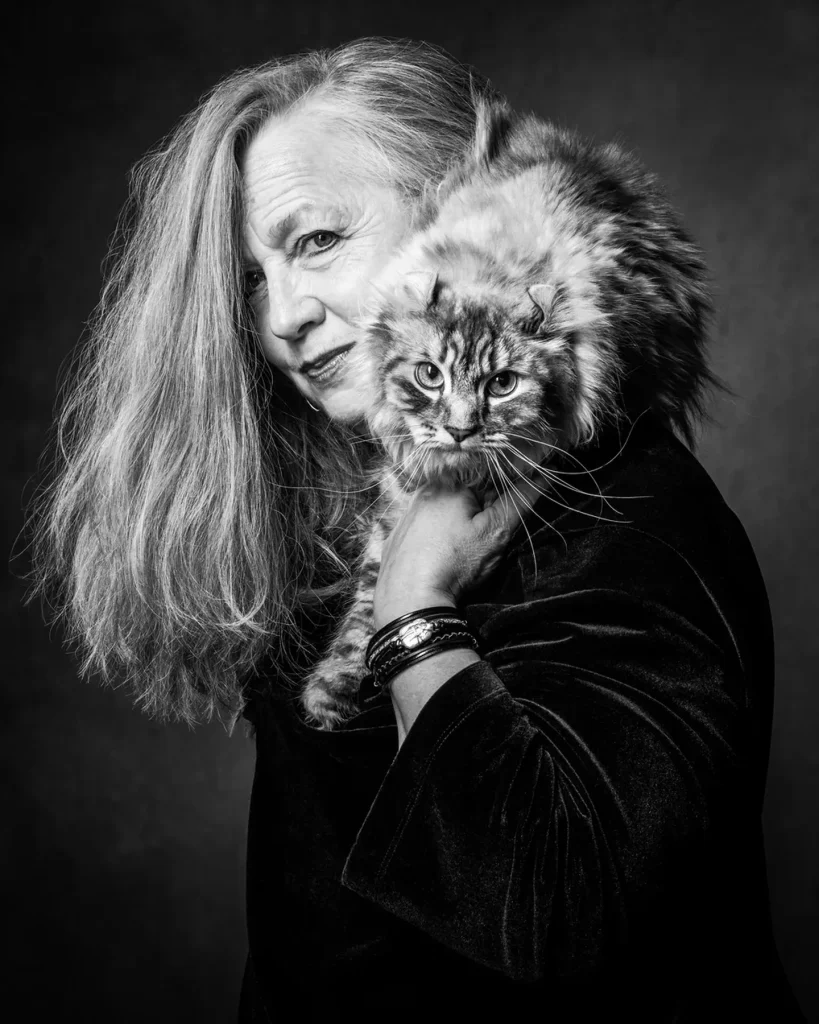 Woman with her pet cat. Pet Photographer Dallas Texas