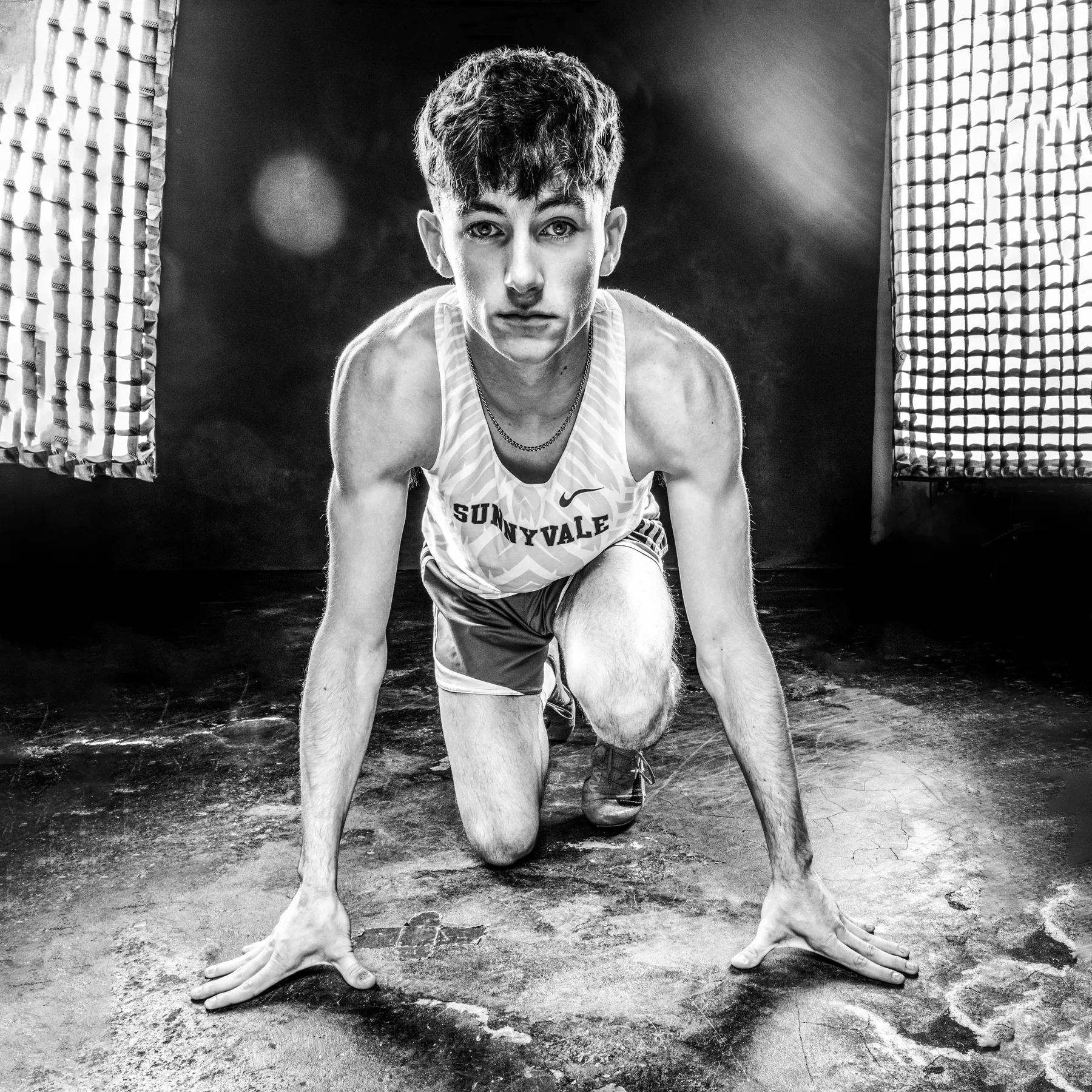 Young athlete in portrait studio. ATHLETE & SPORTS PHOTOGRAPHER DALLAS TEXAS